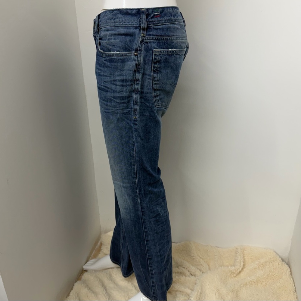 Diesel Vint. Zathan Regular Bootcut Medium Wash Distressed Made in Italy Size 33 - Picture 9 of 15